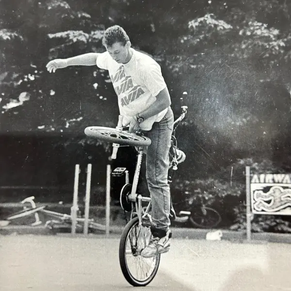 Thomas Göring beim Death Truck im Kölner Jugendpark 1988
