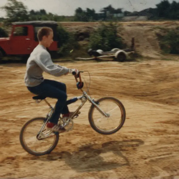 Das erste BMX Foto von Bernd Schneider 1983 auf dem Moto 1