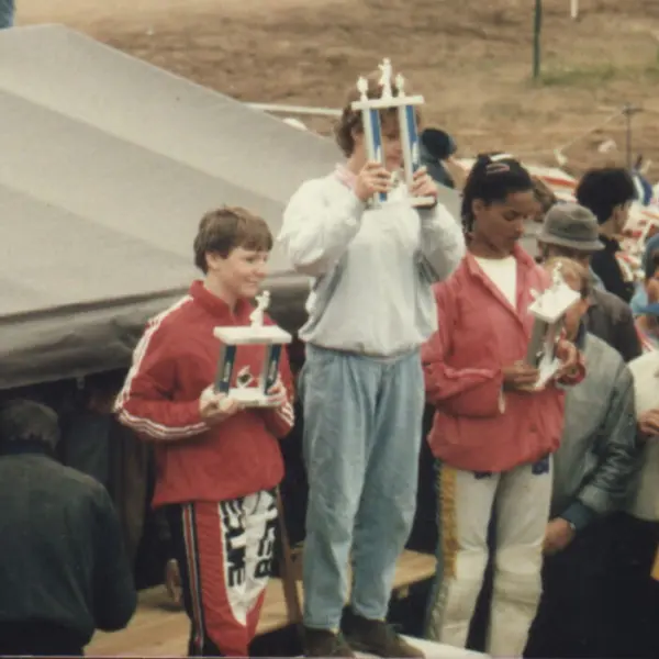 Kerstin Meyer auf dem Podium in Itzehoe 1985