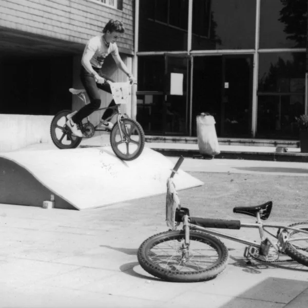 Testfahrt auf den neuen Rampen, 1984