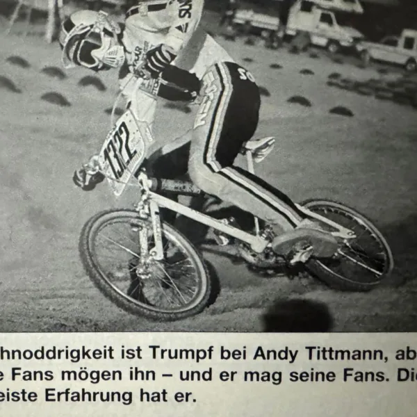 Was auch immer mit "Schnodderigkeit" gemeint war, Andy Tittmanns Fahrstil war es sicher nicht. Aus der Speed 1984