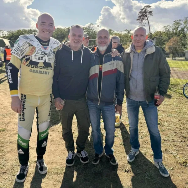 Jan (r) mit Ralf Mauritz, Ralf Früchtl und Henry Pawlak bei Veteranencup 2024