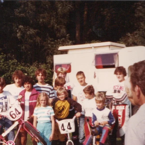 Die deutschen Fahrer in Beek-en-Donk. Mit Karsten Moeller, Fred Rennemüller, Uli Heidkamp, Andreas Tittmann, Sandra Heidkamp, Thomas Fritscher, Helmut Heidkamp