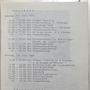 Programmheft WM Quali Sand am Main