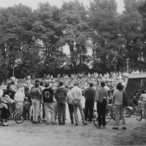 Schon 1986 zog der Jugendpark viele Teilnehmer und Zuschauer
