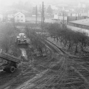 Bau der BMX-Bahn 1980