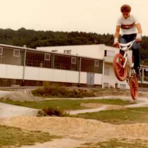 Rainer auf der BMX-Strecke in Magstadt 1983