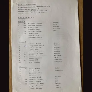 Ergebnisse aus Herborn, 20. Juni 1982