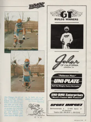 Aus BMX Special 3/1983 - Seite 27