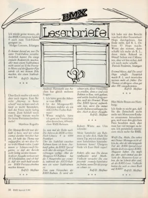 BMX Special 2/1984 Seite 38