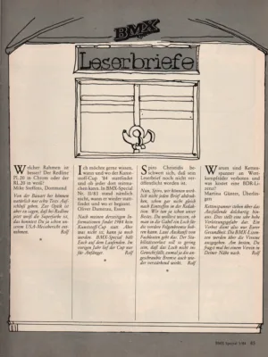 BMX Special 5/1984 Seite 45