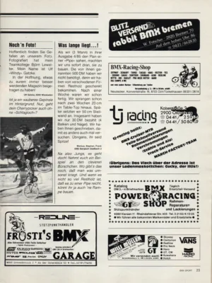 BMX Sport 6/1986 Seite 23