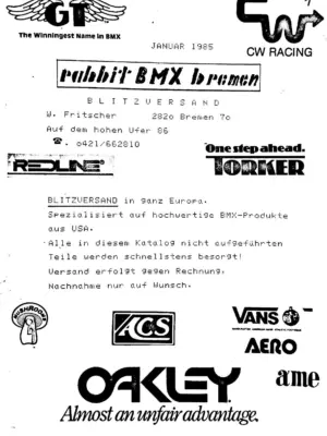 Preisliste Januar 1985 Seite 1