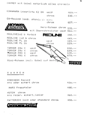 Preisliste Januar 1985 Seite 2
