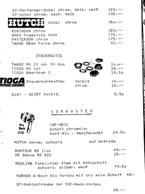Preisliste Januar 1985 Seite 4