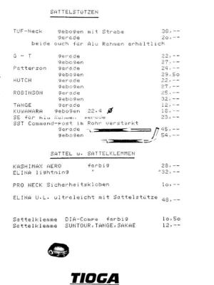 Preisliste Januar 1985 Seite 6