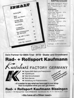 BMX Szene 6 / 1987 Seite 2